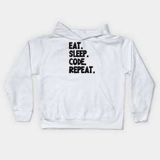 EAT. SLEEP. CODE. REPEAT. Kids Hoodie